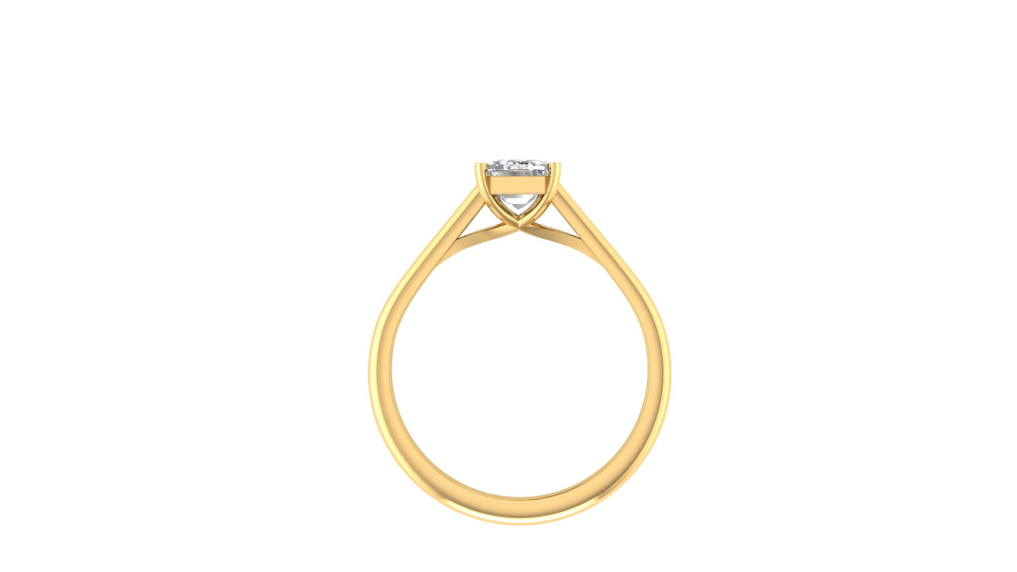 1.02 ctw Emerald Cut Lab Grown Diamond | 4 Prong Setting | Solitaire Ring.