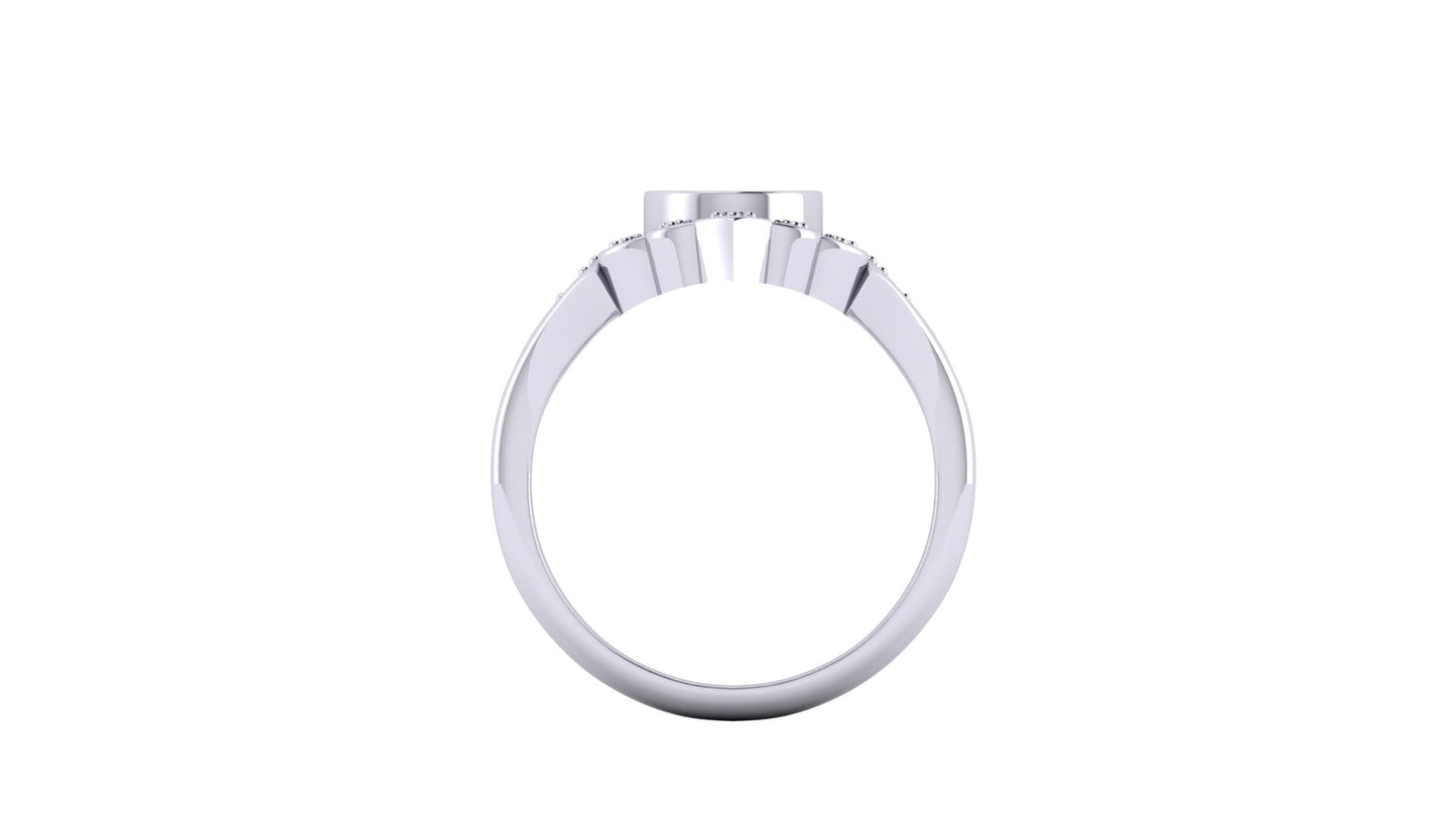 1.10 ct Oval Cut Center Lab Grown Diamond | Color: E | Clarity: VVS | 0.45 ct Lab Grown Side Diamonds. | Designer Ring.
