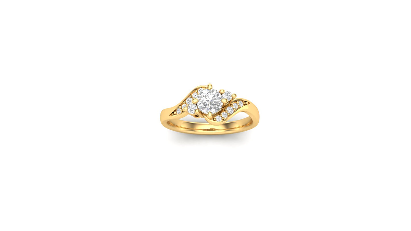 1.00 ctw Round Shape Lab Grown Diamonds | Designer Ring.