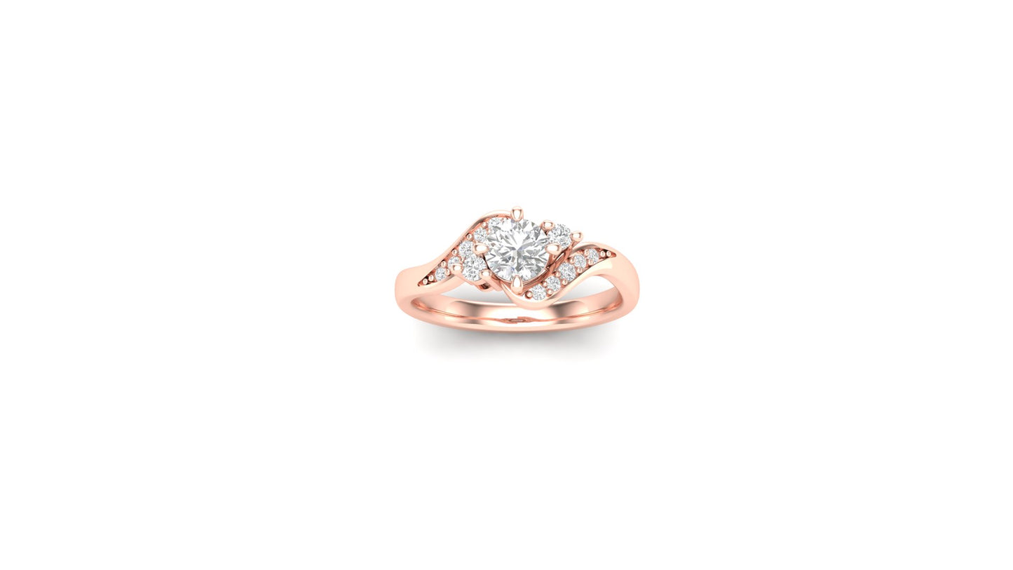 1.00 ctw Round Shape Lab Grown Diamonds | Designer Ring.