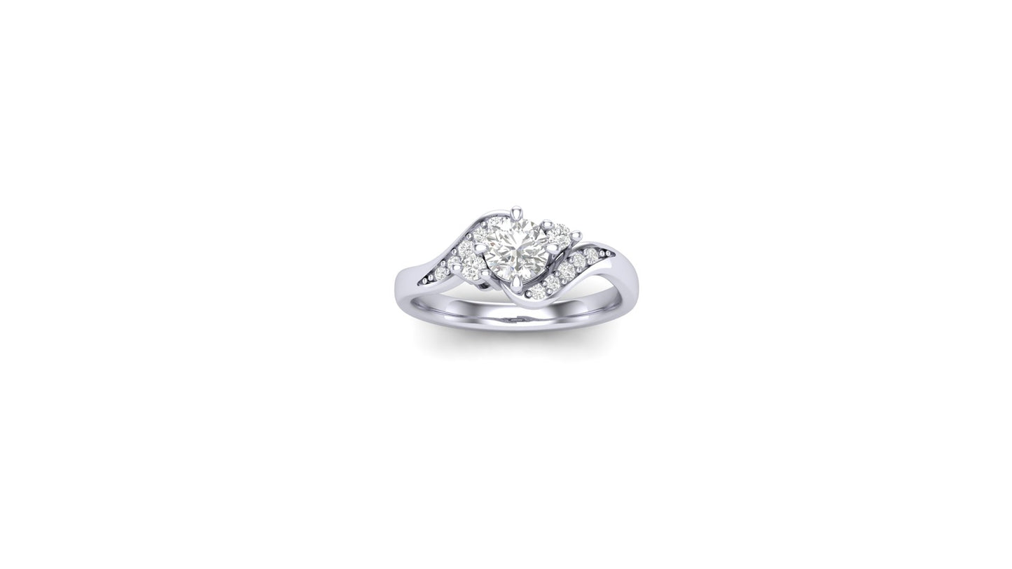 1.00 ctw Round Shape Lab Grown Diamonds | Designer Ring.