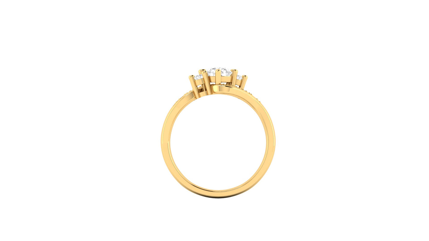 1.00 ctw Round Shape Lab Grown Diamonds | Designer Ring.