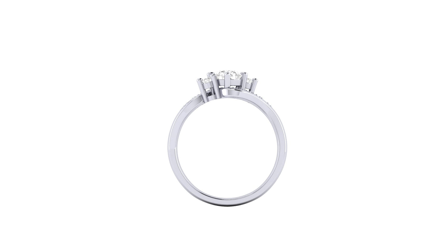1.00 ctw Round Shape Lab Grown Diamonds | Designer Ring.