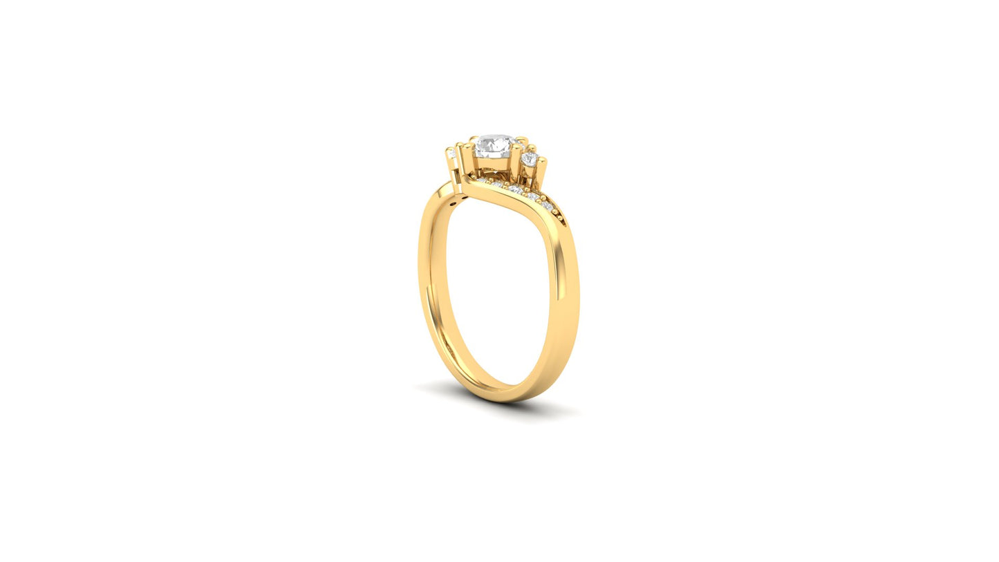 1.00 ctw Round Shape Lab Grown Diamonds | Designer Ring.