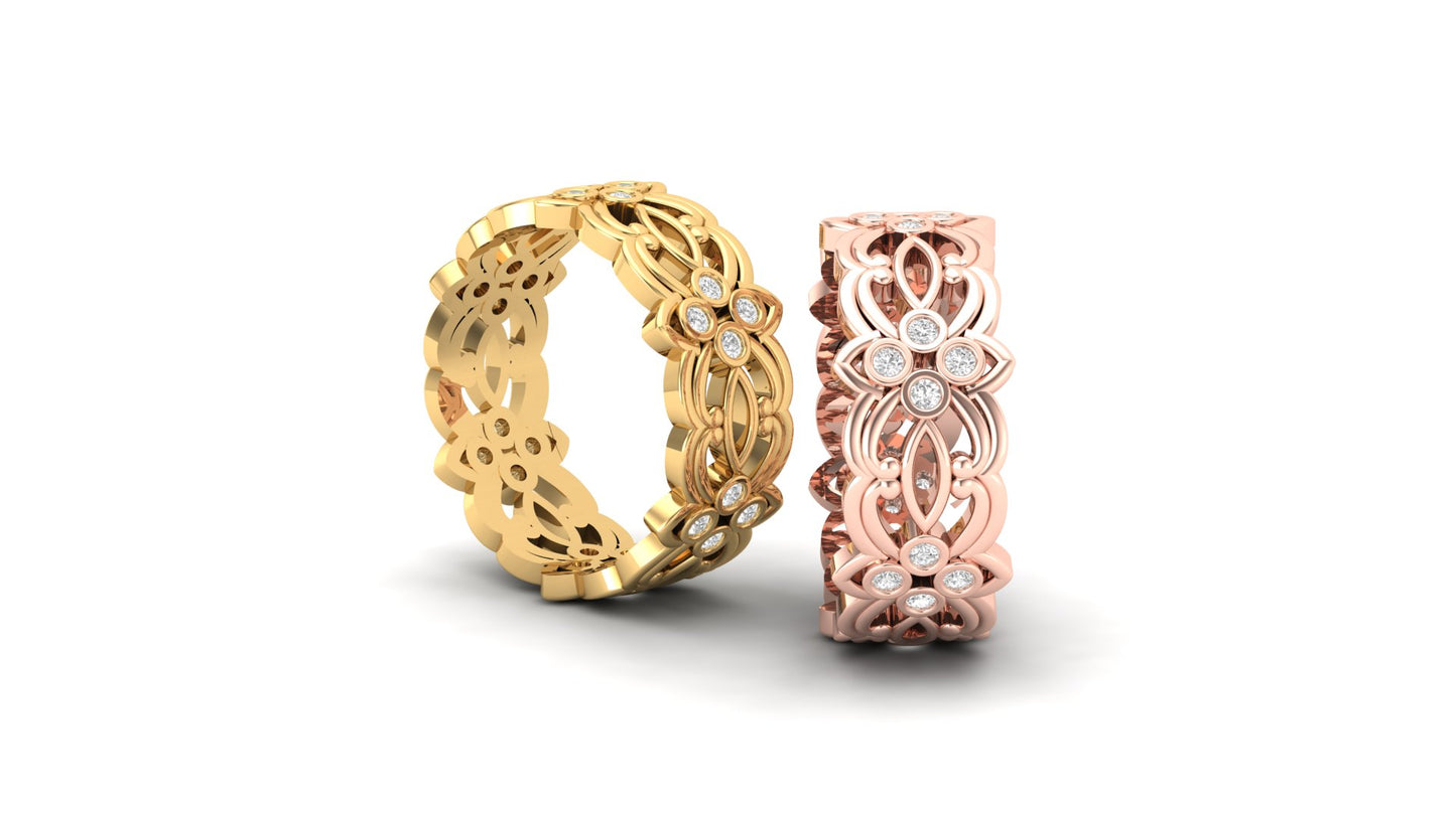 0.20 ctw Lab-Grown Diamonds | 7 Gram | Designer Band.