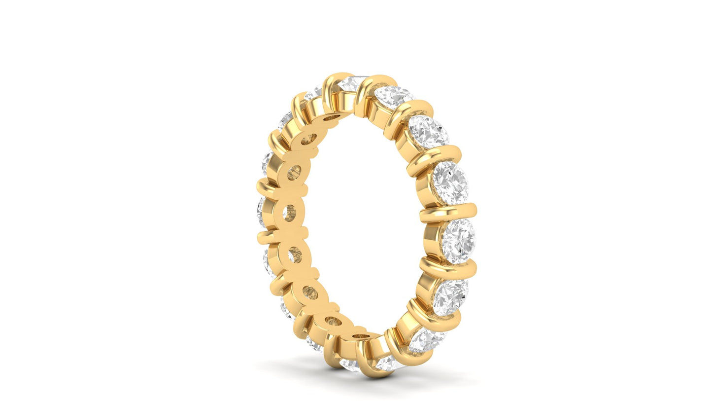 2.55 ctw Round Shape Lab Grown Diamonds | Designer Band.