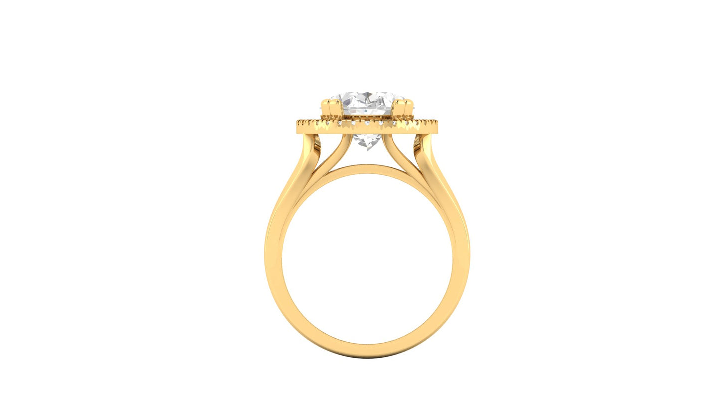 4.54 ct Oval Cut Center Lab Grown Diamond | Color: E | Clarity: VVS | 0.17 ct Lab Grown Side Diamonds | Halo Ring.