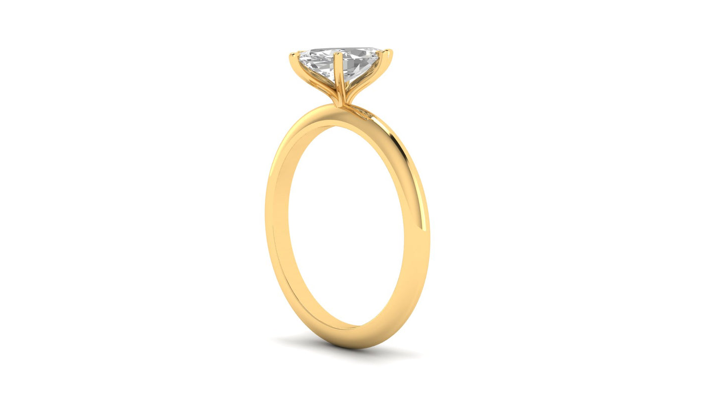 1.00 ctw Marquise Shape Lab Grown Diamond | 6 Prong Setting | Solitaire Ring.
