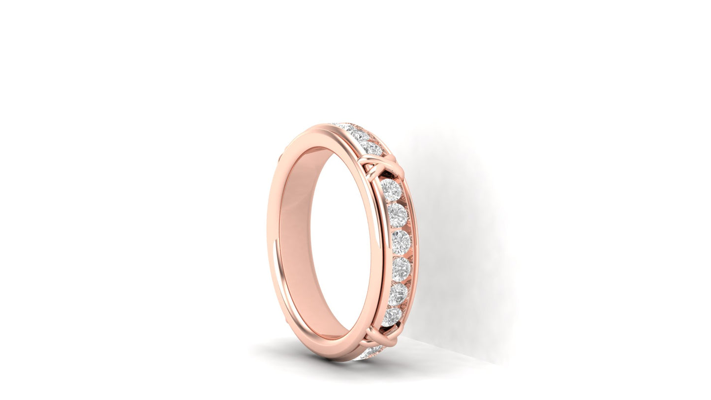 0.71 ctw Round shape Lab Grown Diamonds Designer Band.