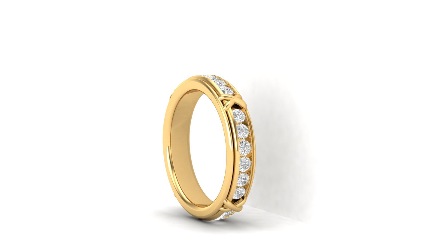 0.71 ctw Round shape Lab Grown Diamonds Designer Band.