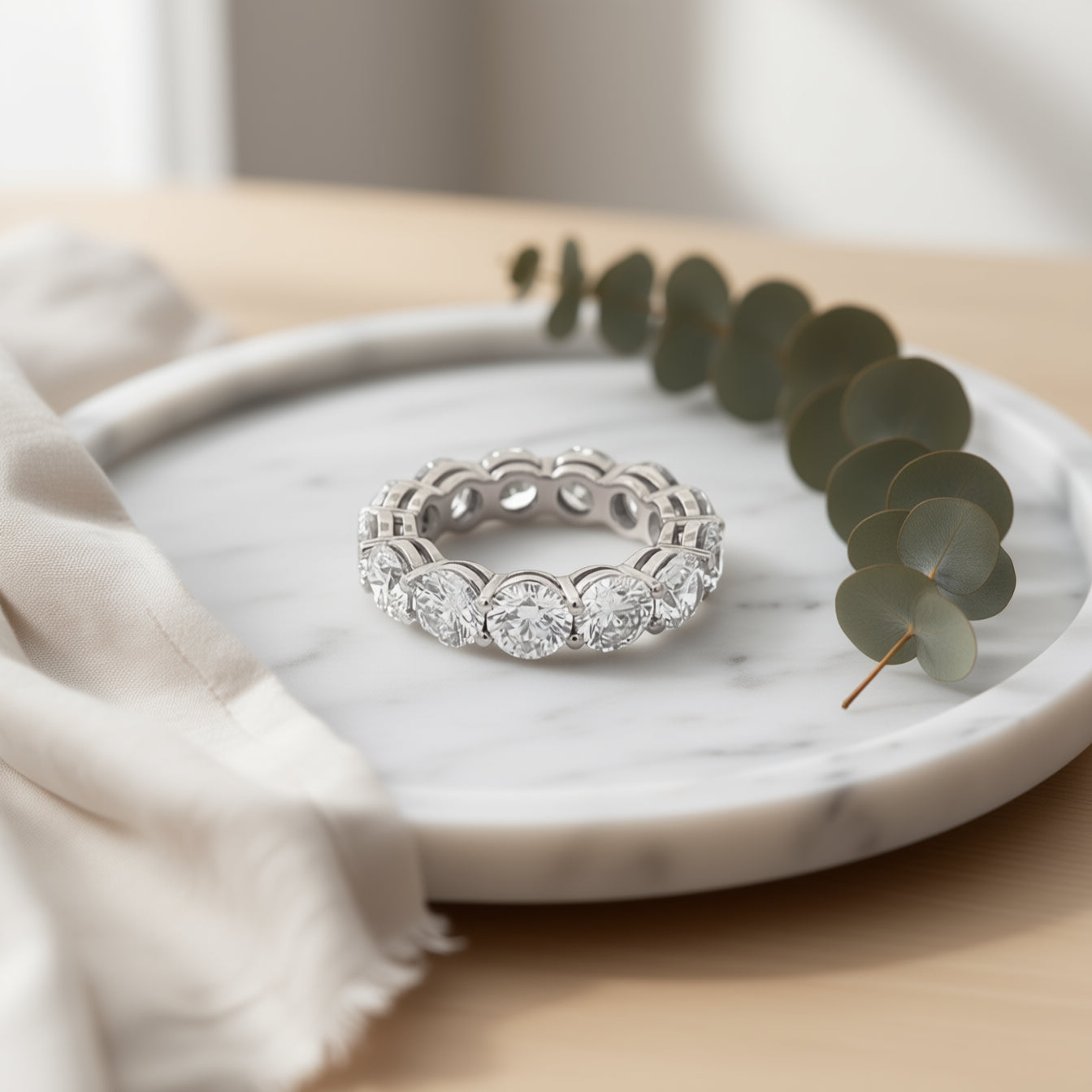 Lab Grown Round-Cut Eternity Ring | 55-Pointers