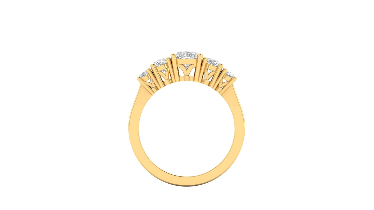 5.42 ctw Oval Shape Lab Grown Diamonds Designer Ring. | Color: E | Clarity: VVS