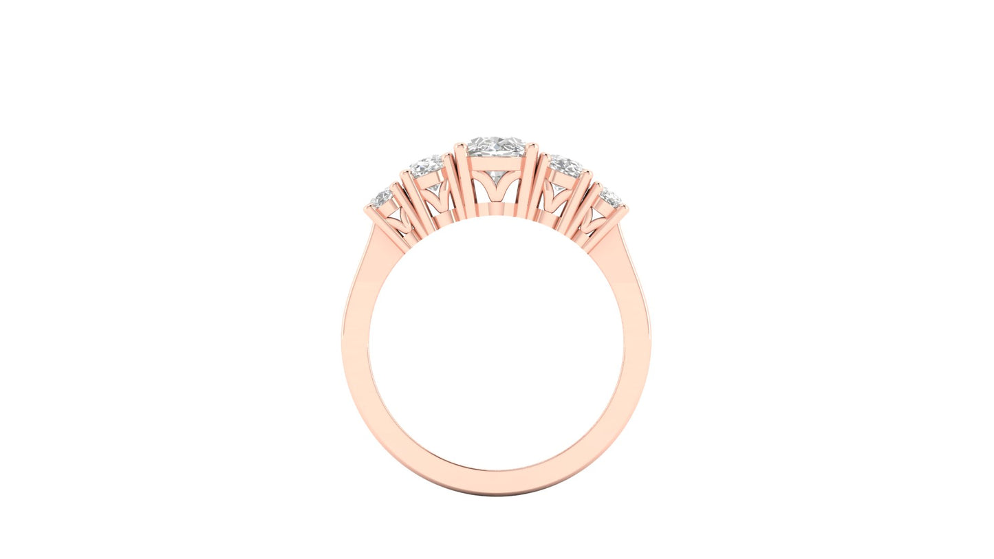 5.42 ctw Oval Shape Lab Grown Diamonds Designer Ring. | Color: E | Clarity: VVS