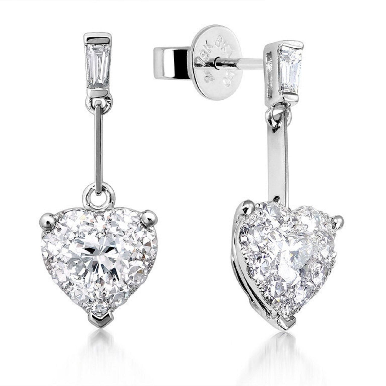 1.30 ctw Natural Diamonds | Color: F | Clarity: VS | 18k White Gold Earrings