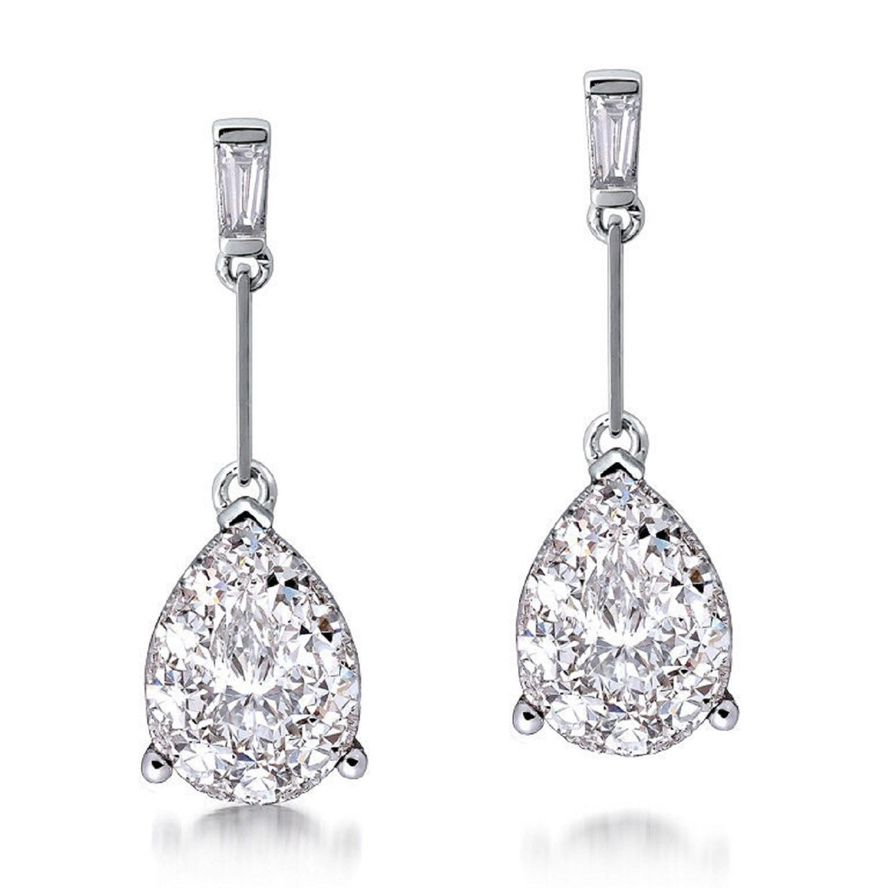 1.3 ctw Natural Diamonds | Color: F | Clarity: VS | 18k White Gold Earrings