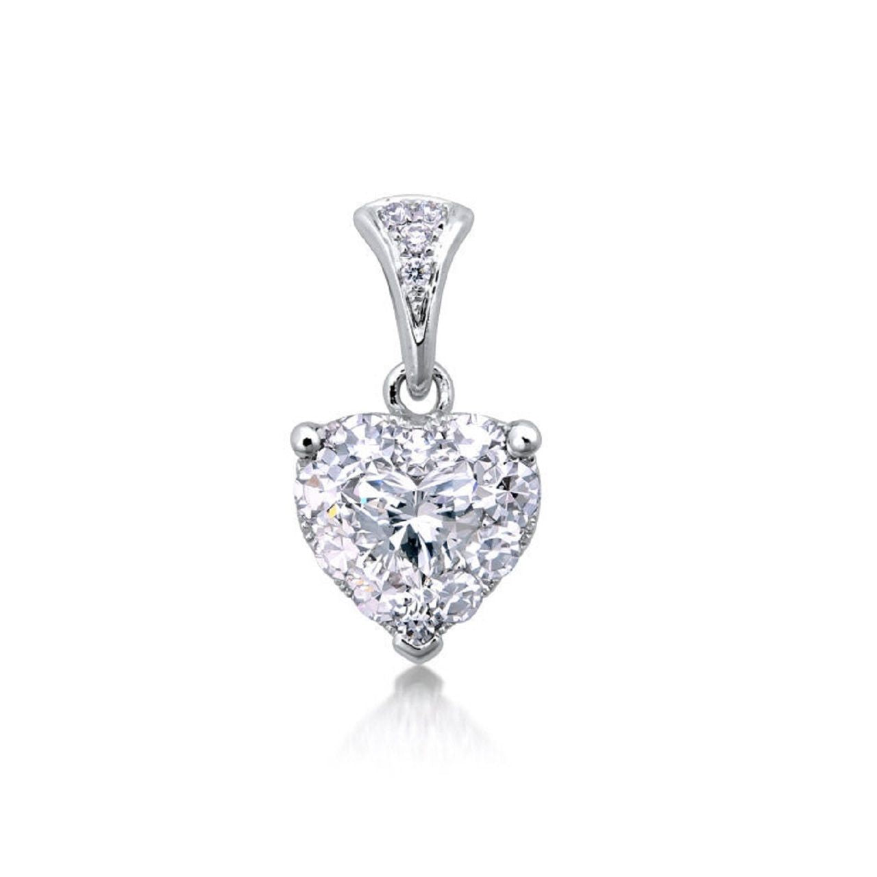0.62 ctw Natural Diamonds | Color: F | Clarity: VS | 18k White Gold Pendant.
