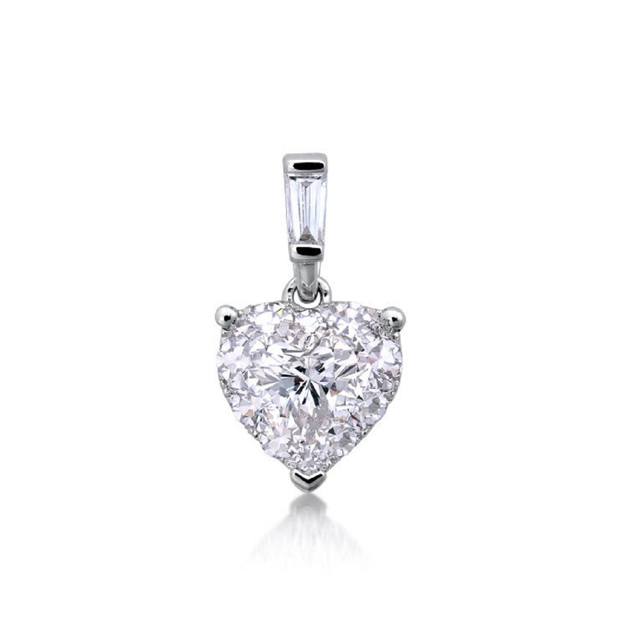 0.65 ctw Natural Diamonds | Color: F | Clarity: VS | 18k White Gold Pendant.