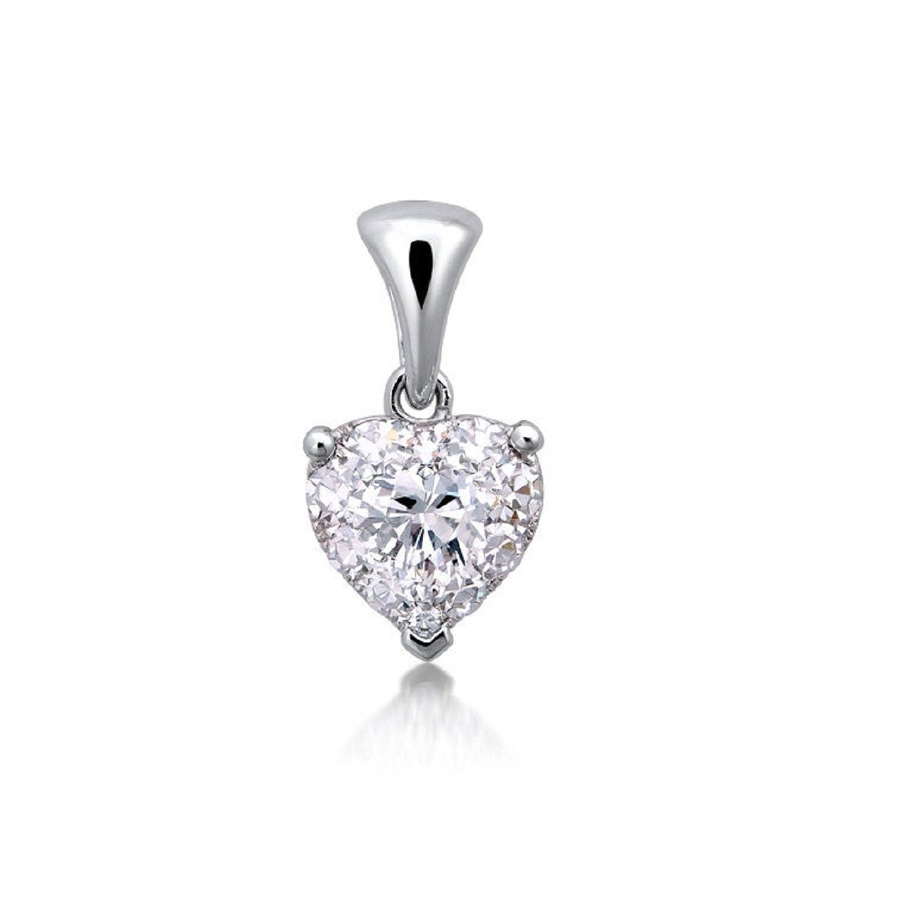 0.40 ctw Natural Diamonds | Color: F | Clarity: VS | 18k White Gold Pendant.