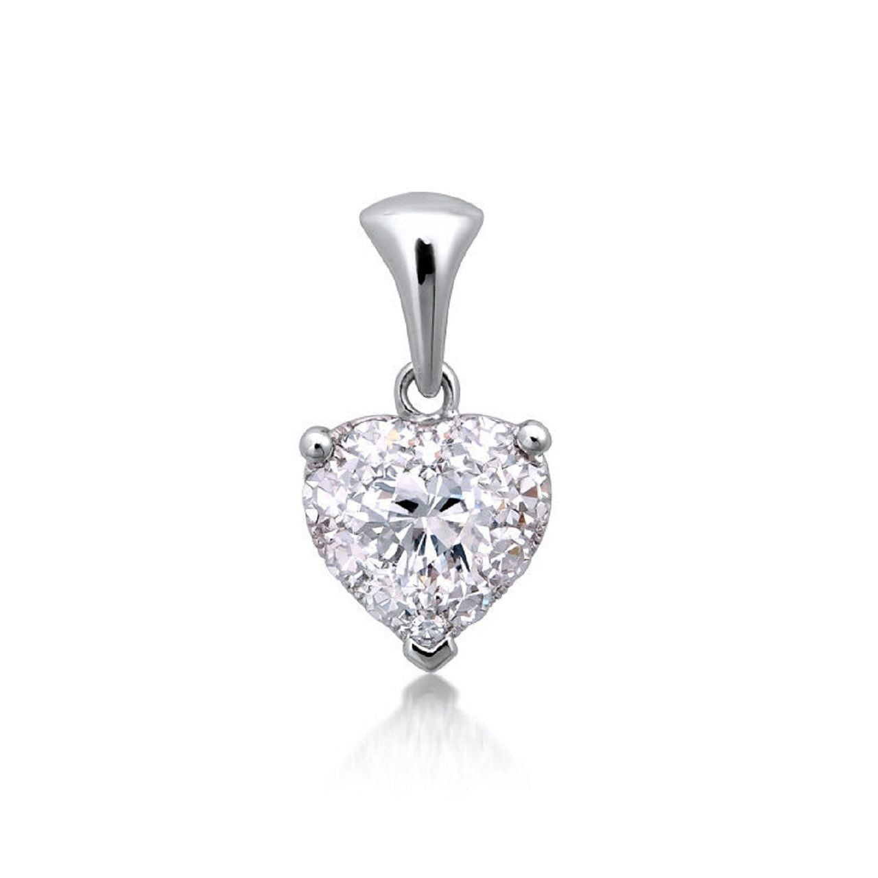 0.60 ctw Natural Diamonds | Color: F | Clarity: VS | 18k White Gold Pendant.