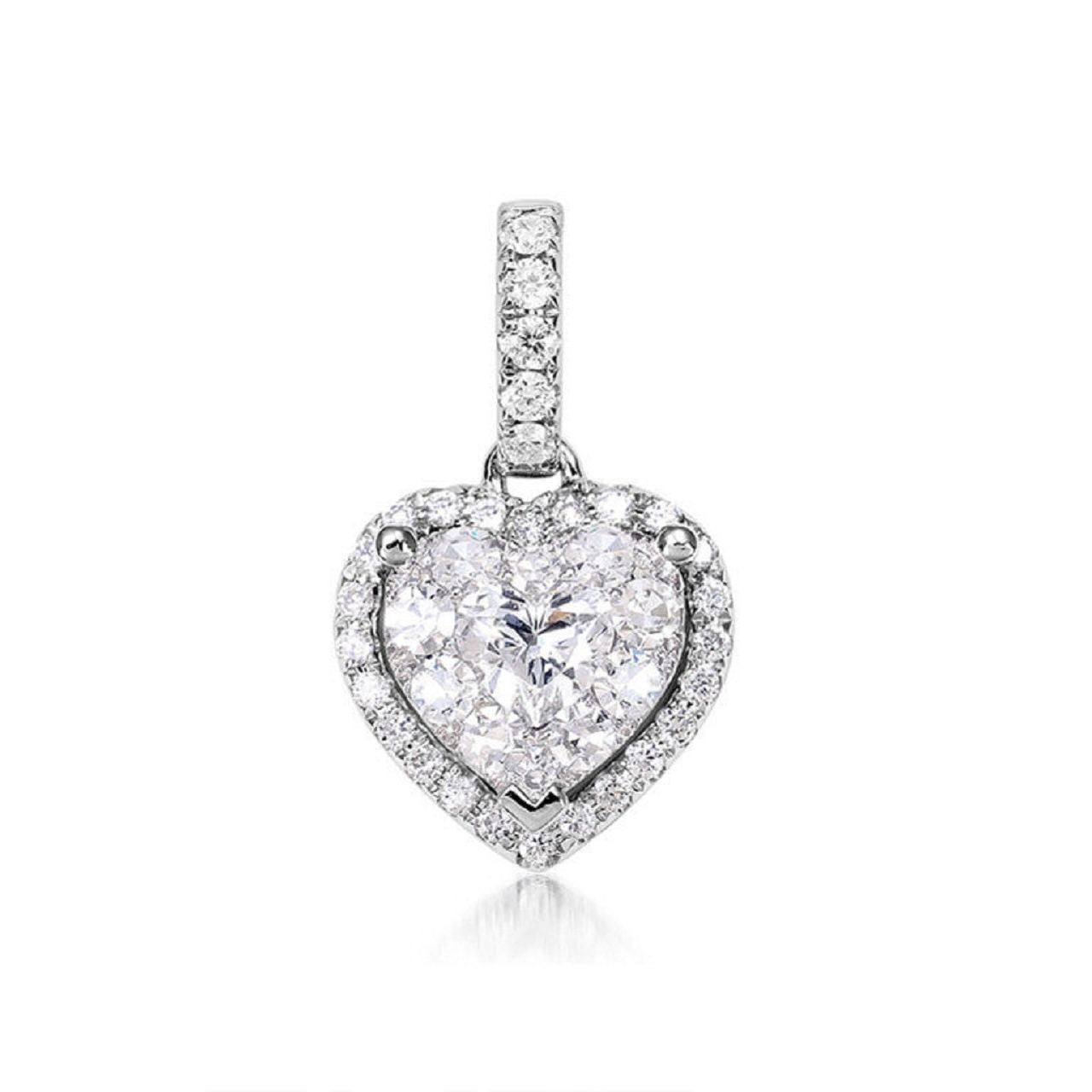 0.52 ctw Natural Diamonds | Color: F | Clarity: VS | 18k White Gold Necklace.