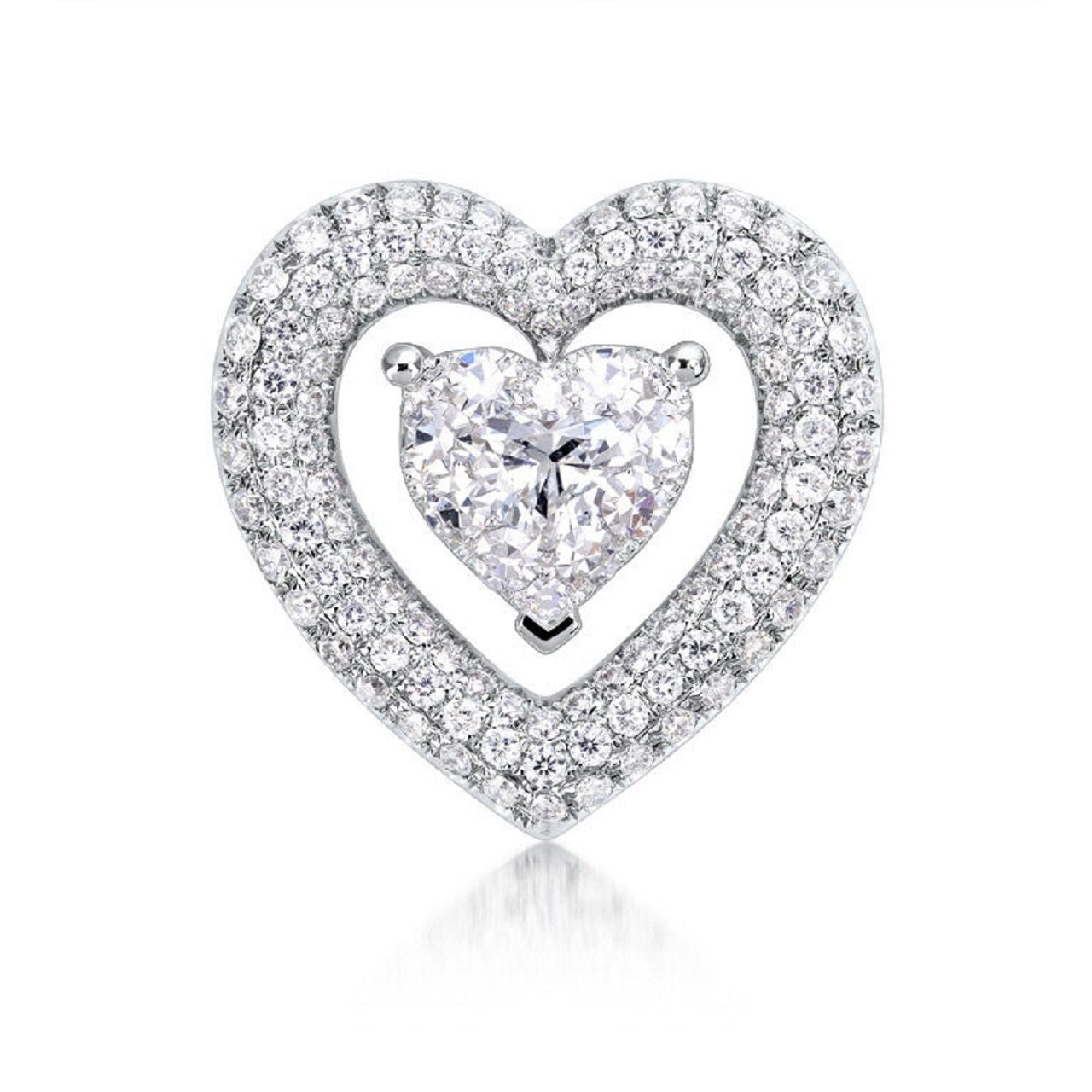 0.81 ctw Natural Diamonds | Color: F | Clarity: VS | 18k White Gold Pendant.