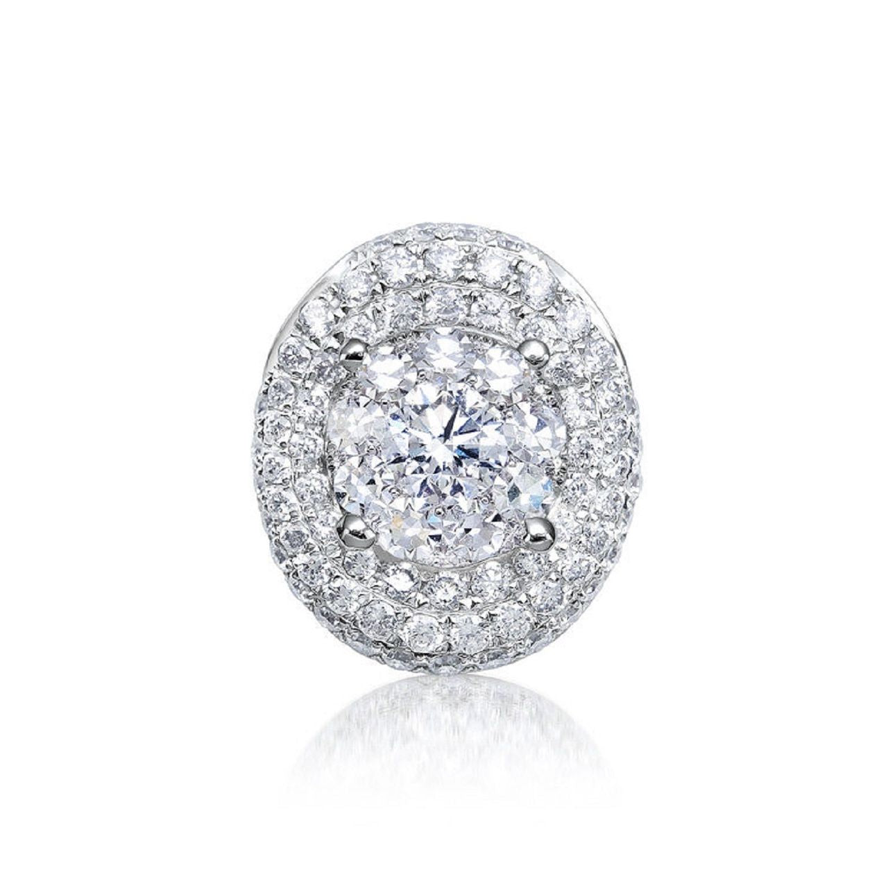 0.91 ctw Natural Diamonds | Color: F | Clarity: VS | 18k White Gold Pendant.