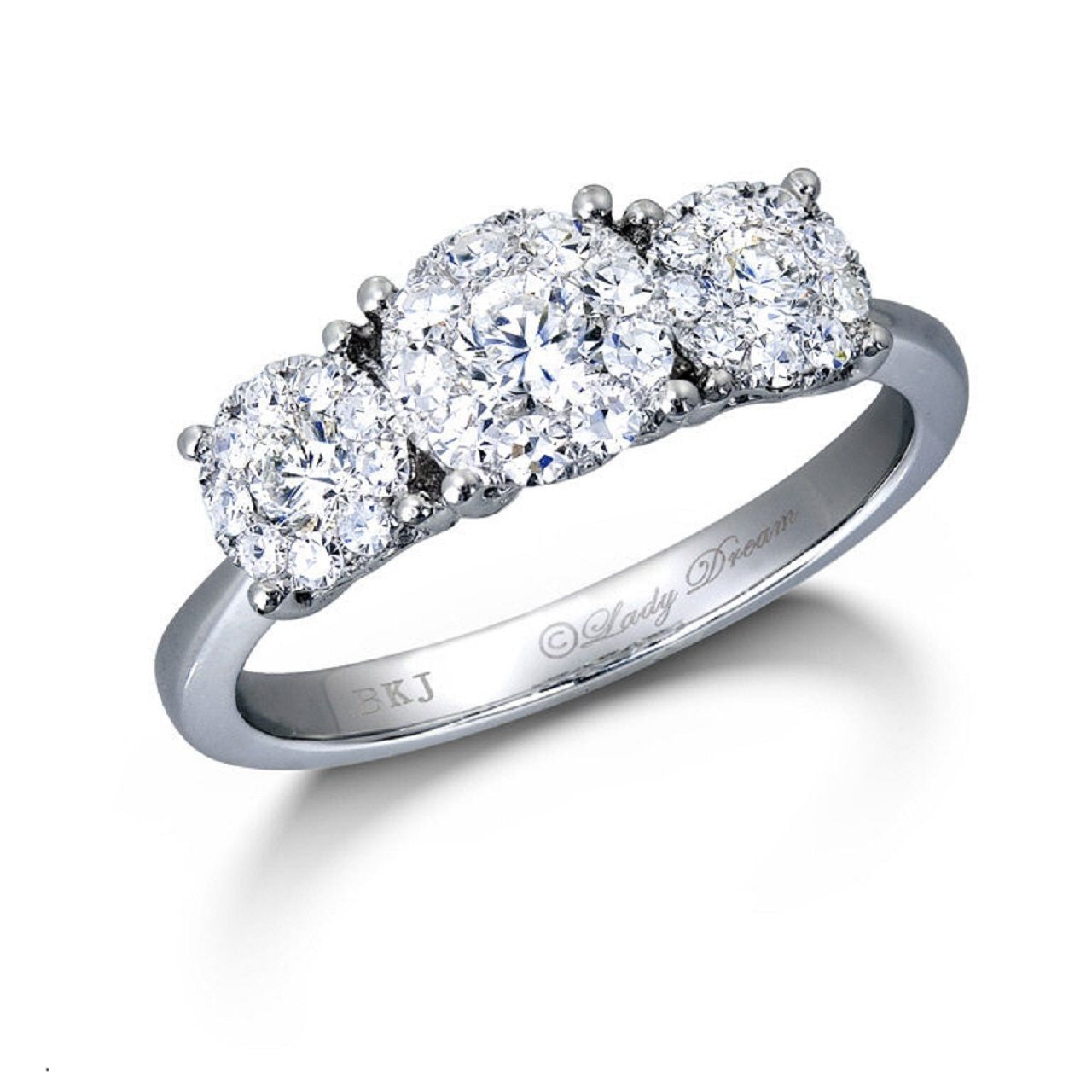 0.80 ctw Natural Diamonds | Color: F | Clarity: VS | 18k White Gold Ring