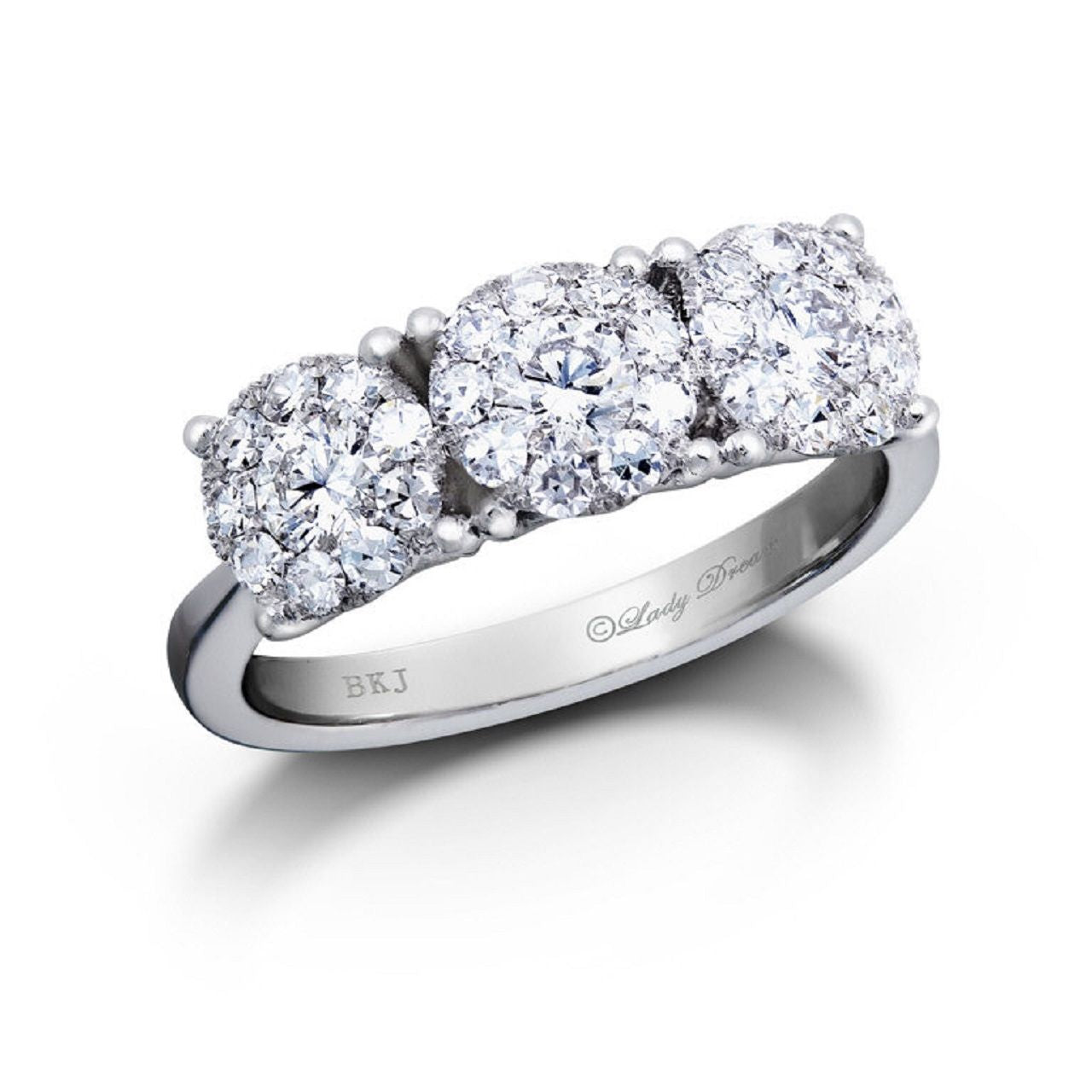 0.68 ctw Natural Diamonds | Color: F | Clarity: VS | 18k White Gold Ring
