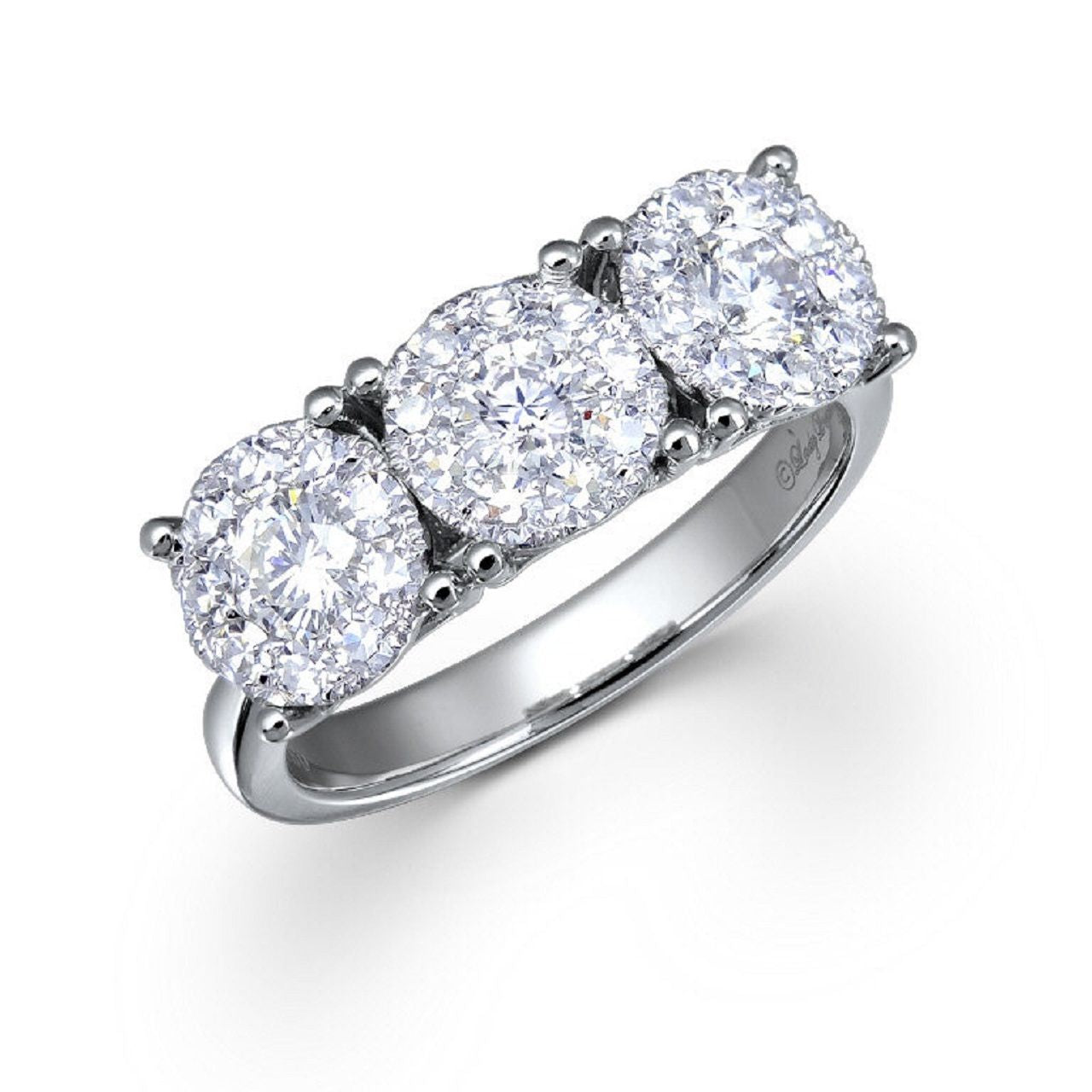 1.20 ctw Natural Diamonds | Color: F | Clarity: VS | 18k White Gold Ring