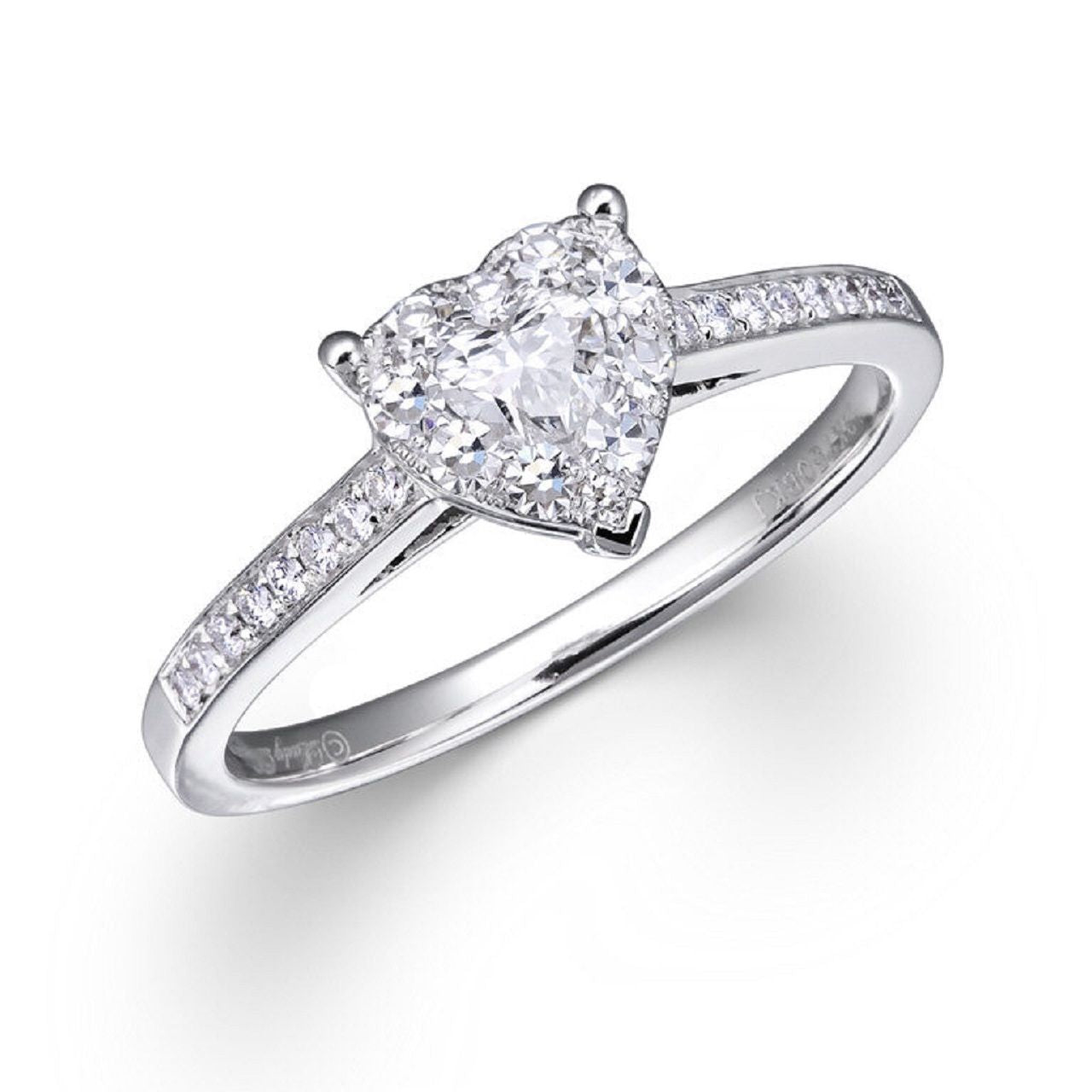 0.48 ctw Natural Diamonds | Color: F | Clarity: VS | 18k White Gold Ring