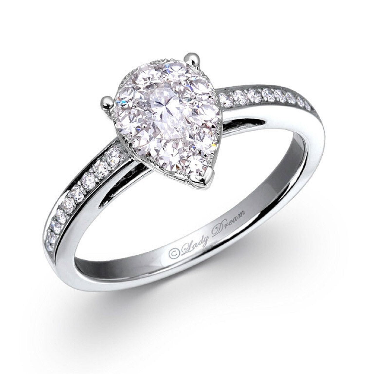 0.71 ctw Natural Diamonds | Color: F | Clarity: VS | 18k White Gold Ring