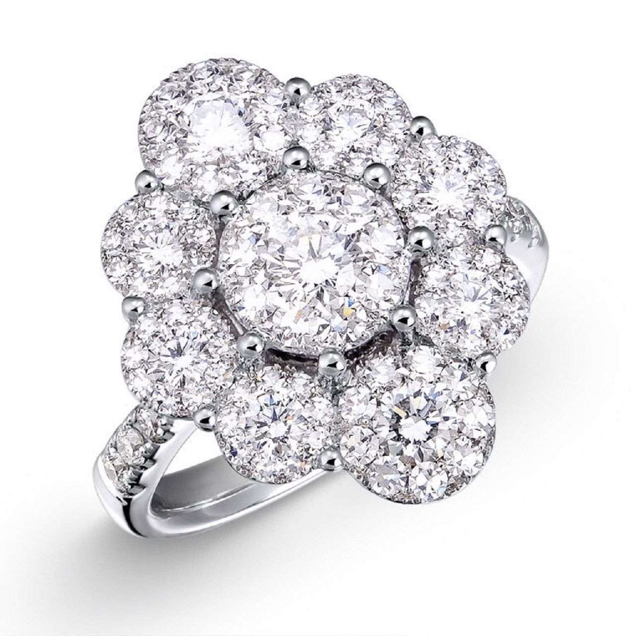 18K WHITE GOLD RING F COLOR VS QUALITY D-2.28