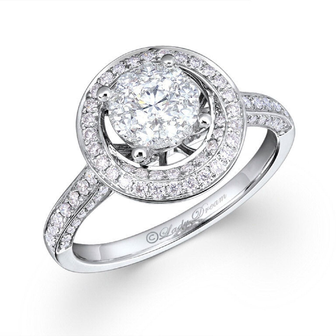0.80 ctw Natural Diamonds | Color: F | Clarity: VS | 18k White Gold Ring