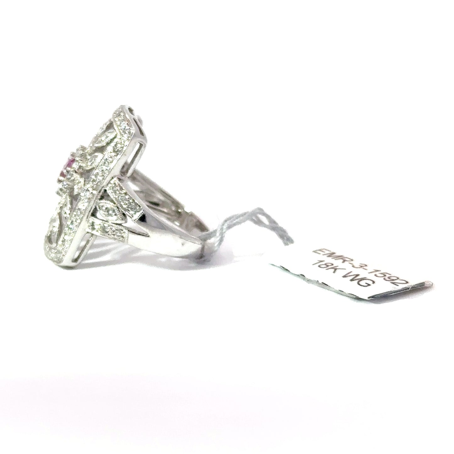 18K White Gold Ring.