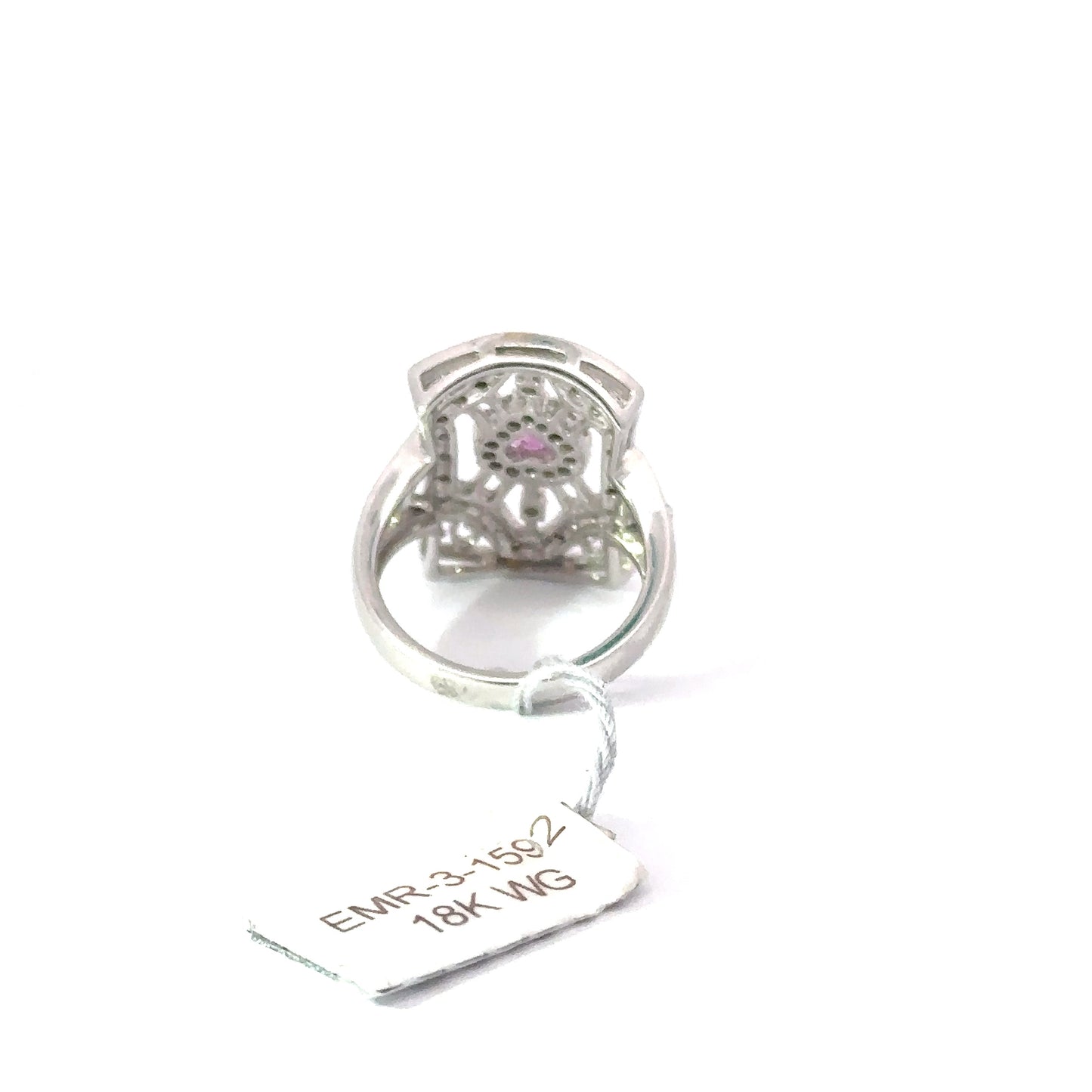 18K White Gold Ring.
