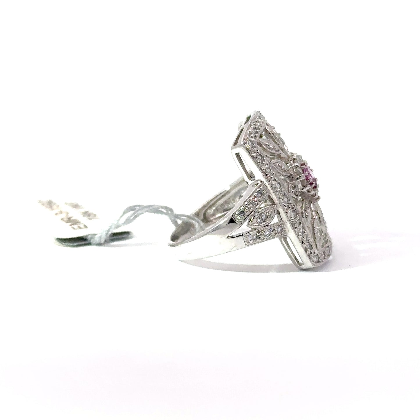 18K White Gold Ring.