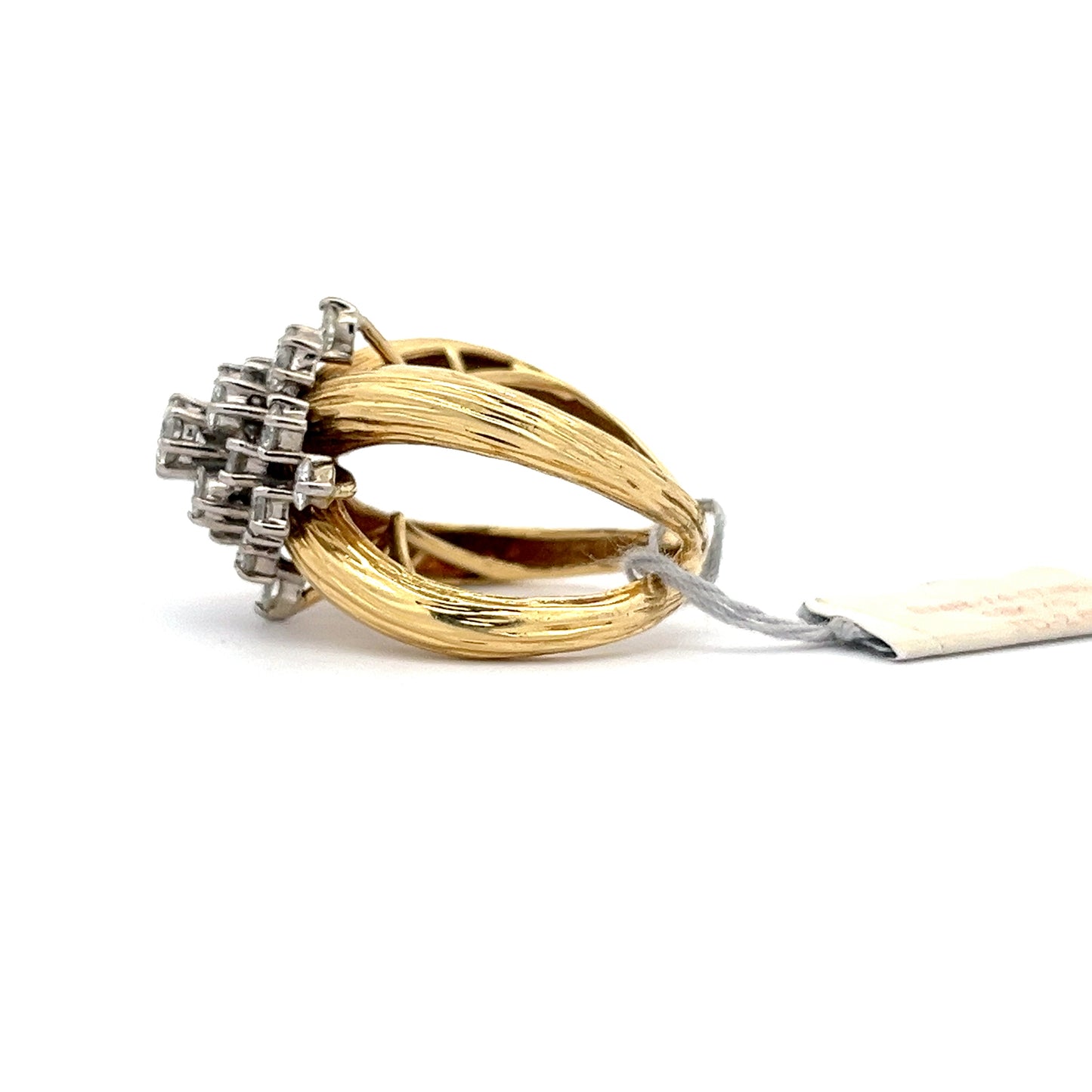 0.39 ct Natural Diamond Ring | 2.60 ct Side Diamonds | 18K YWG