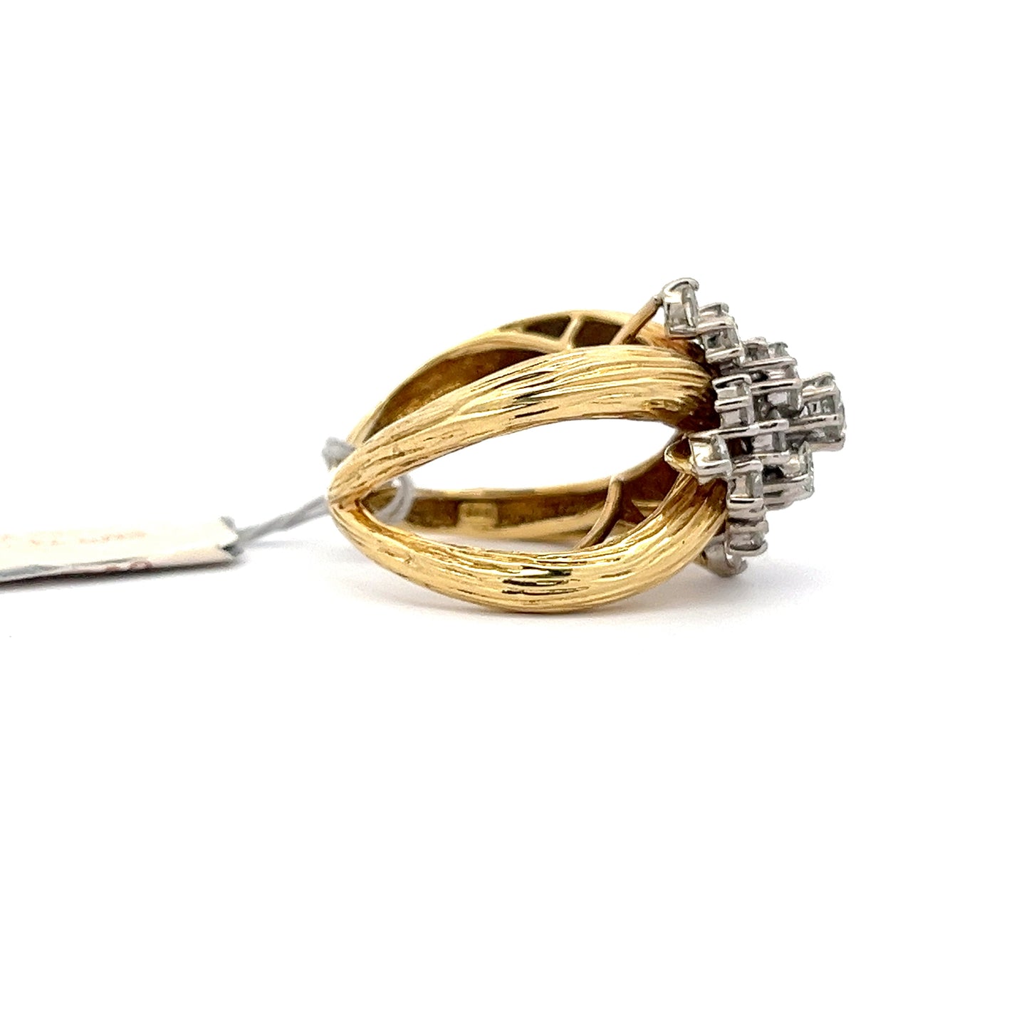 0.39 ct Natural Diamond Ring | 2.60 ct Side Diamonds | 18K YWG