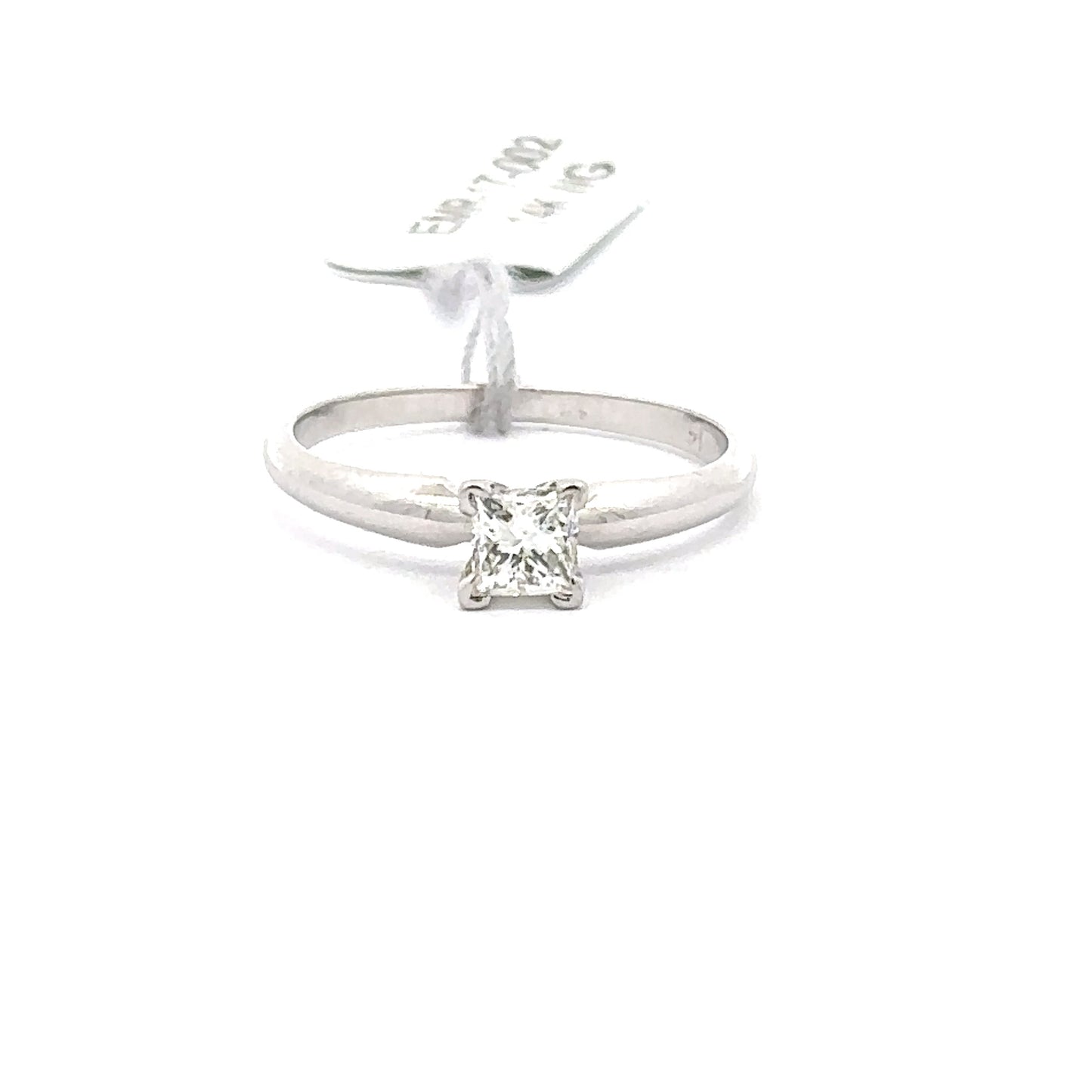 0.50ct Natural Princess-Cut Diamond Ring | 14K WG