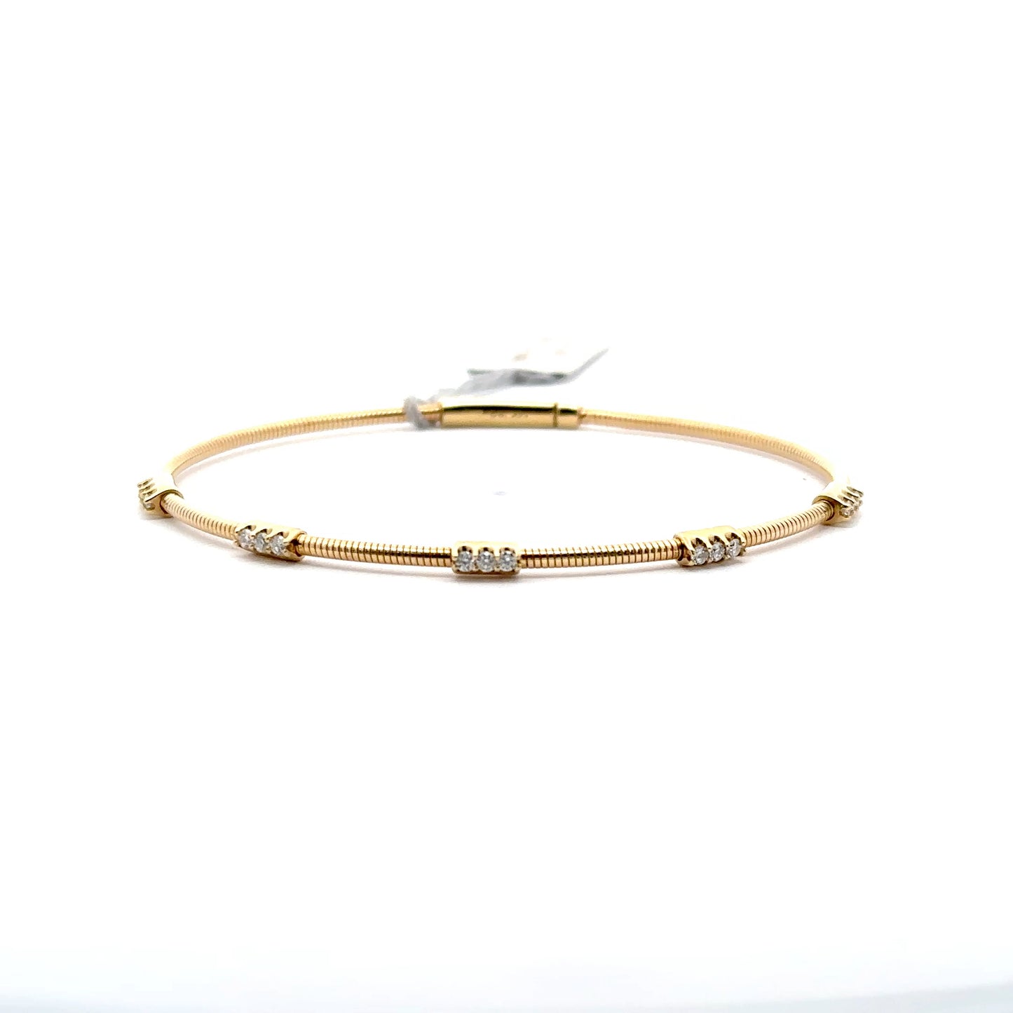 0.25 ctw Flexible Bangle | 14k Yellow Gold.