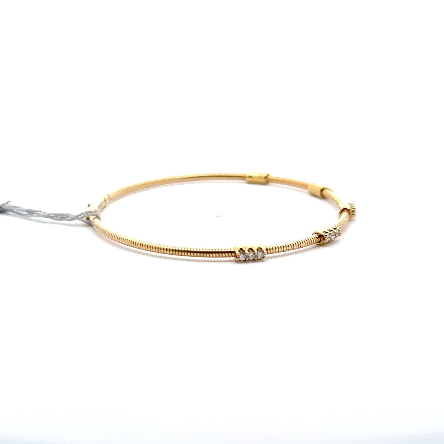 0.25 ctw Flexible Bangle | 14k Yellow Gold.