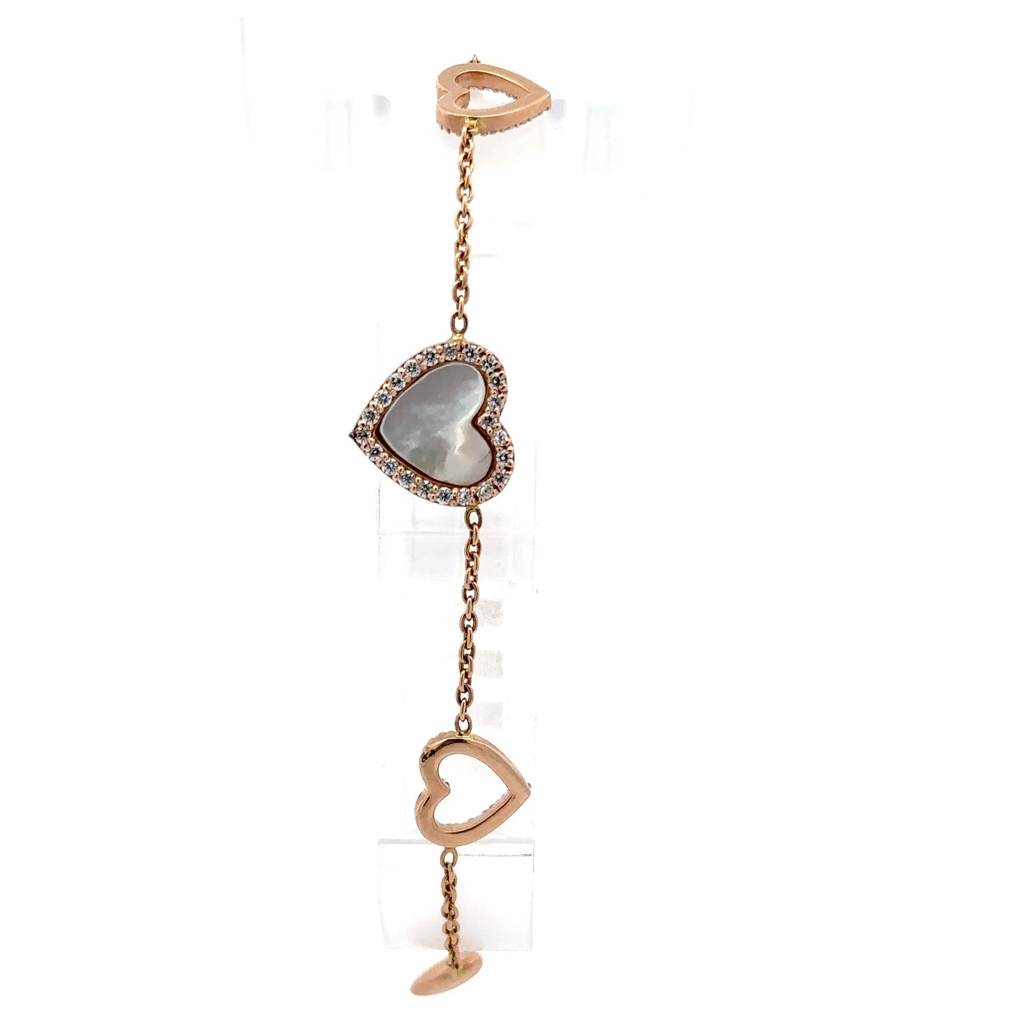 0.36 ctw Natural Diamond | Mother of Pearl | 14K Rose Gold