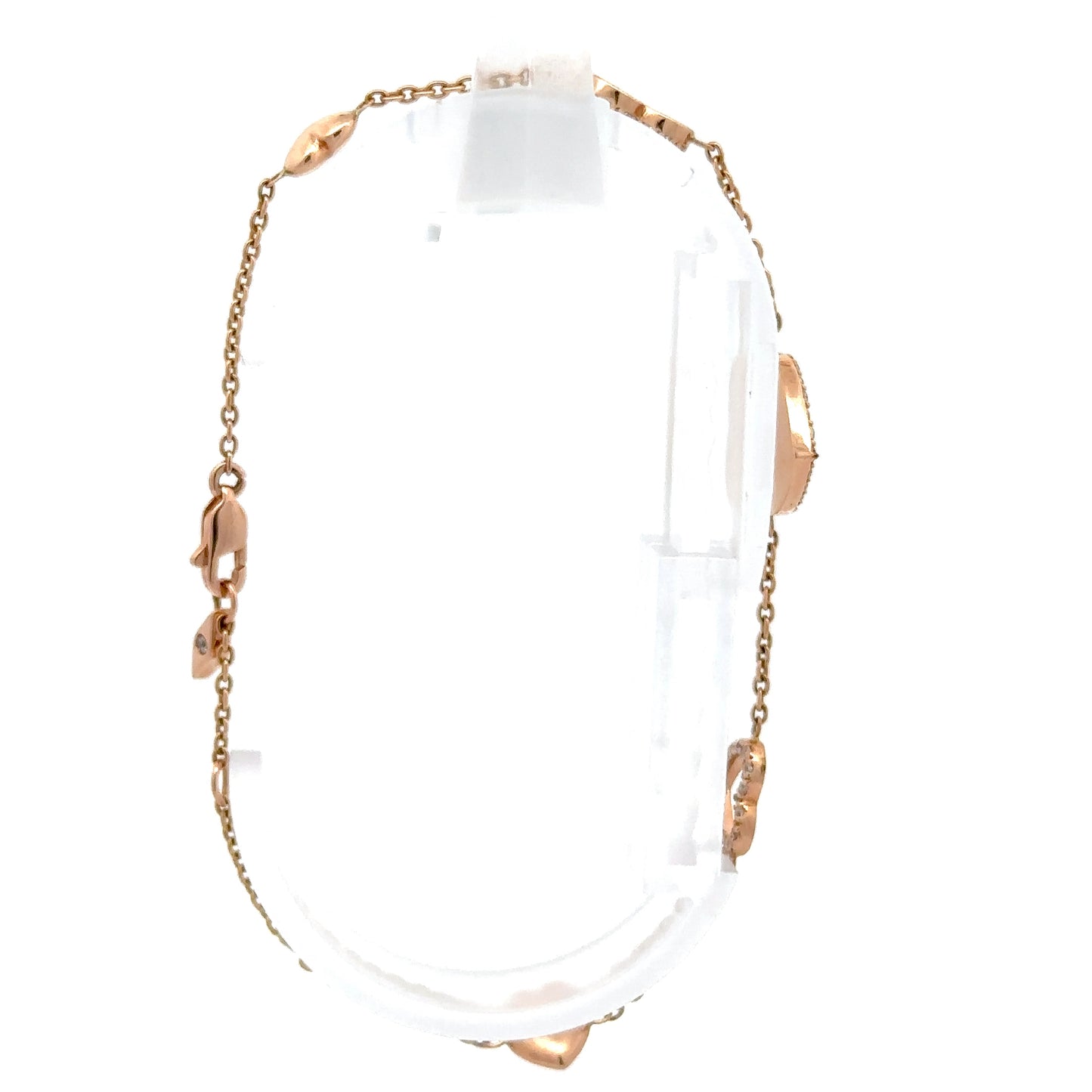 0.36 ctw Natural Diamond | Mother of Pearl | 14K Rose Gold