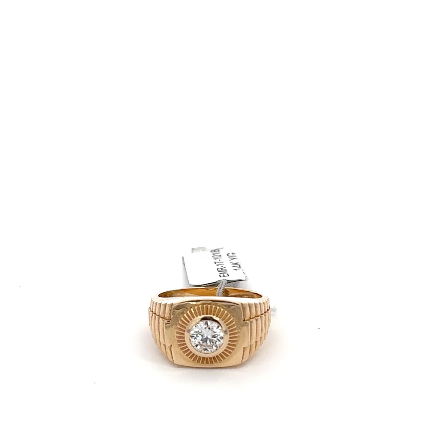 1.08 ct Lab-Grown Round Diamond | 14k YG | WG Men's Ring | 17.2 Grams.