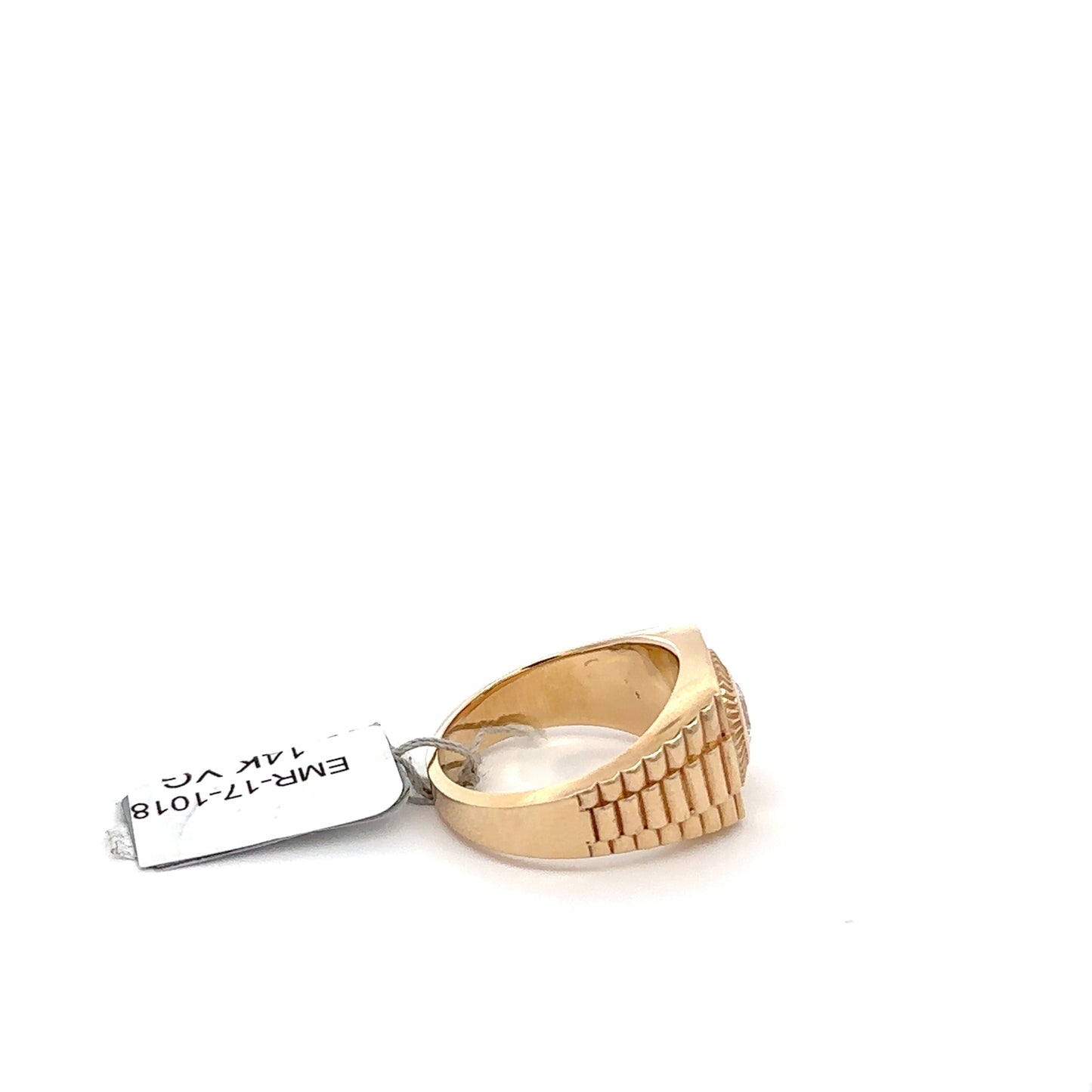 1.08 ct Lab-Grown Round Diamond | 14k YG | WG Men's Ring | 17.2 Grams.