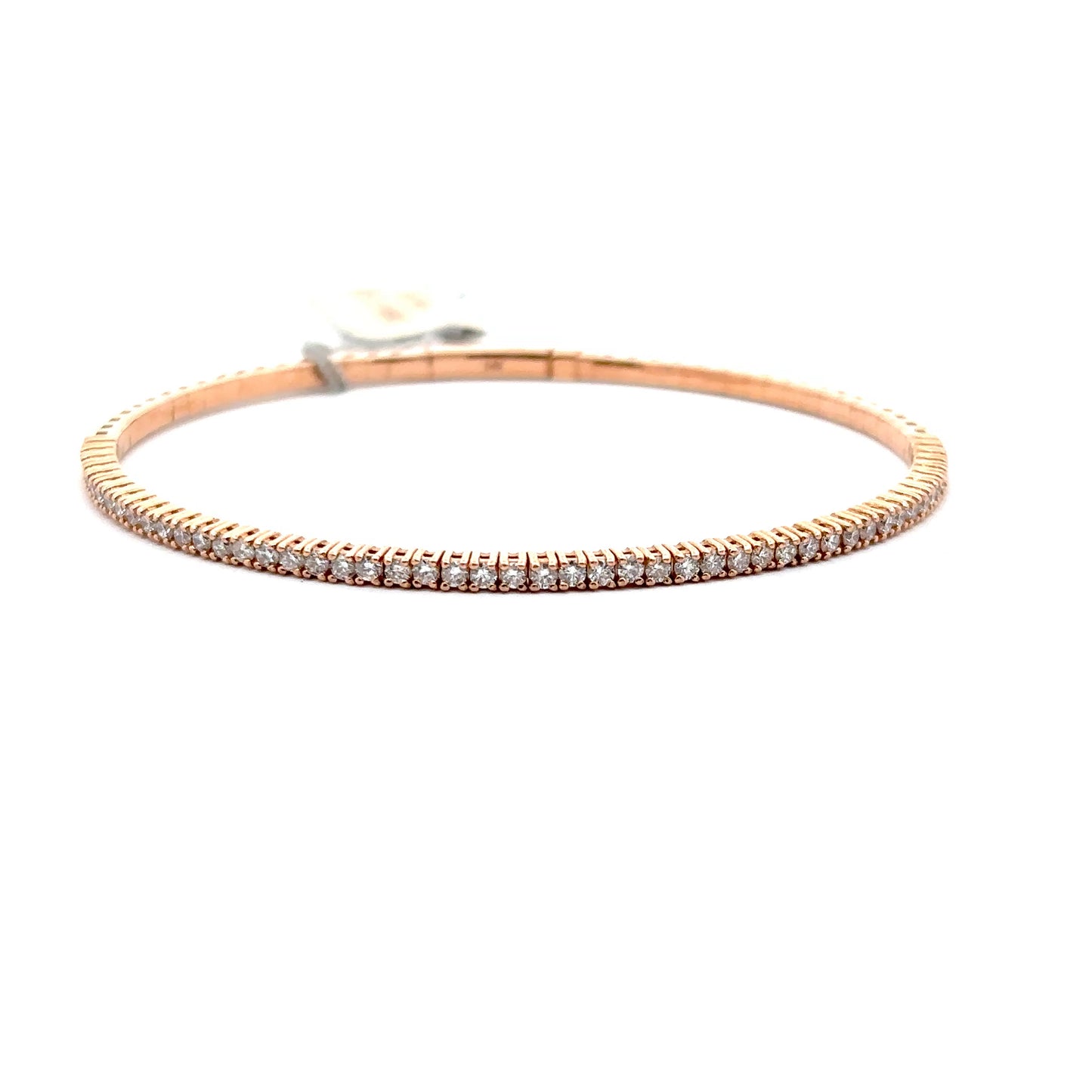 1.07 ctw Flexible Bangle | 14k Rose Gold.