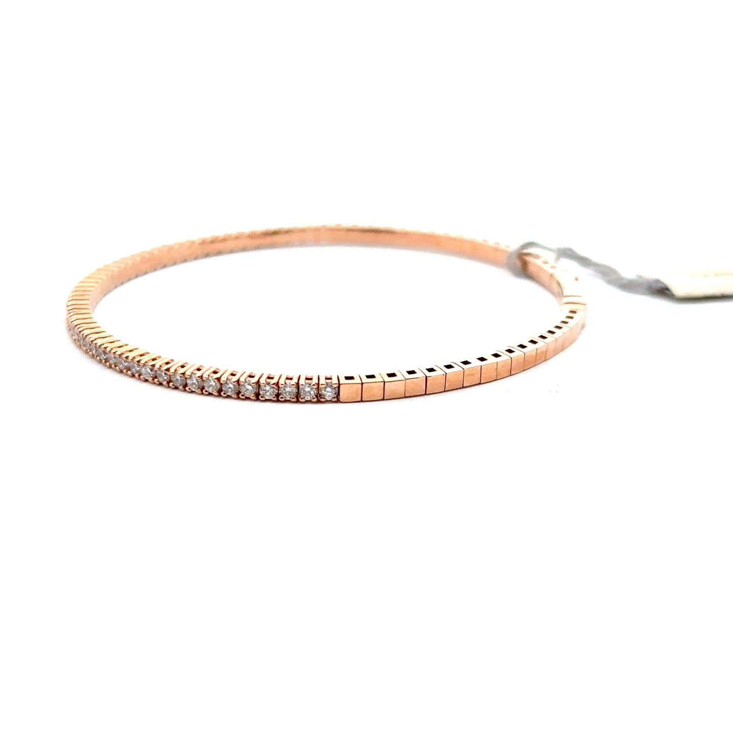 1.07 ctw Flexible Bangle | 14k Rose Gold.