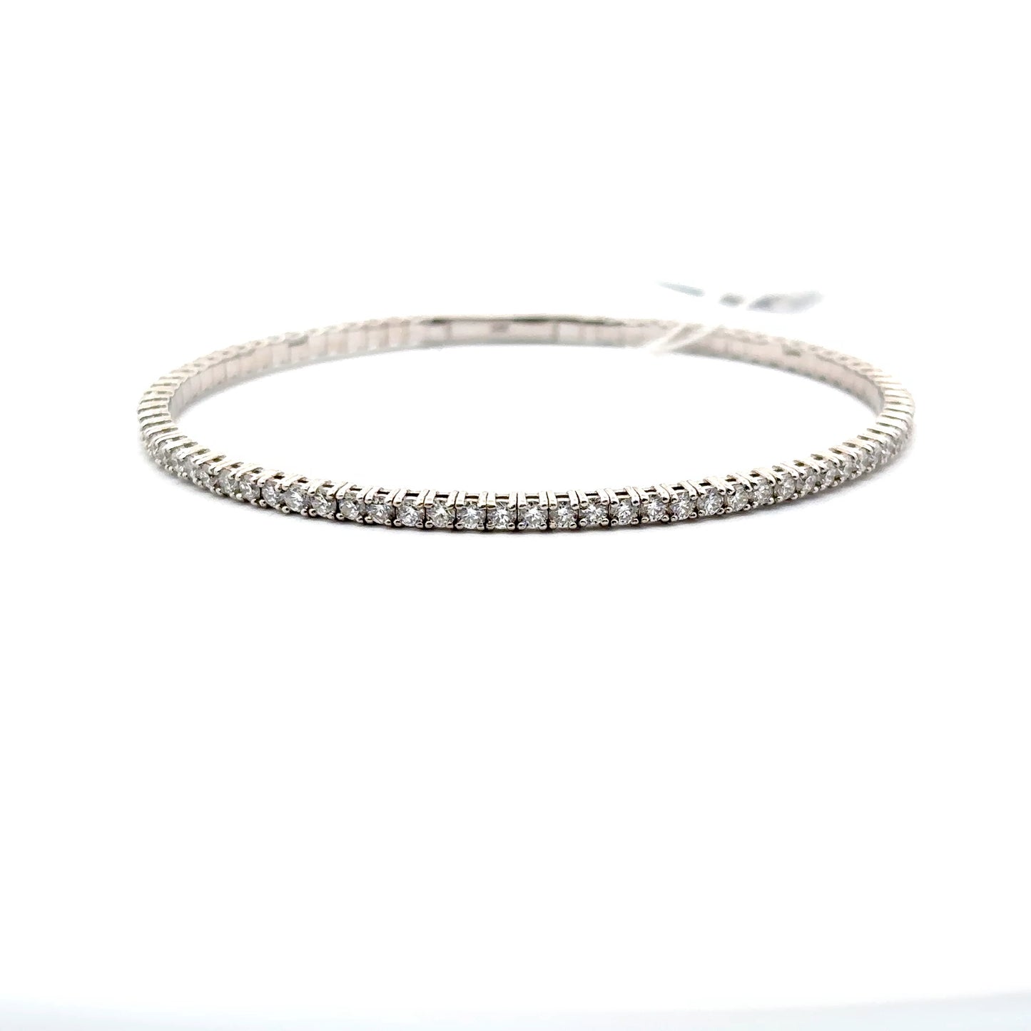 2.65 ctw Flexible Bangle | 14k White Gold.