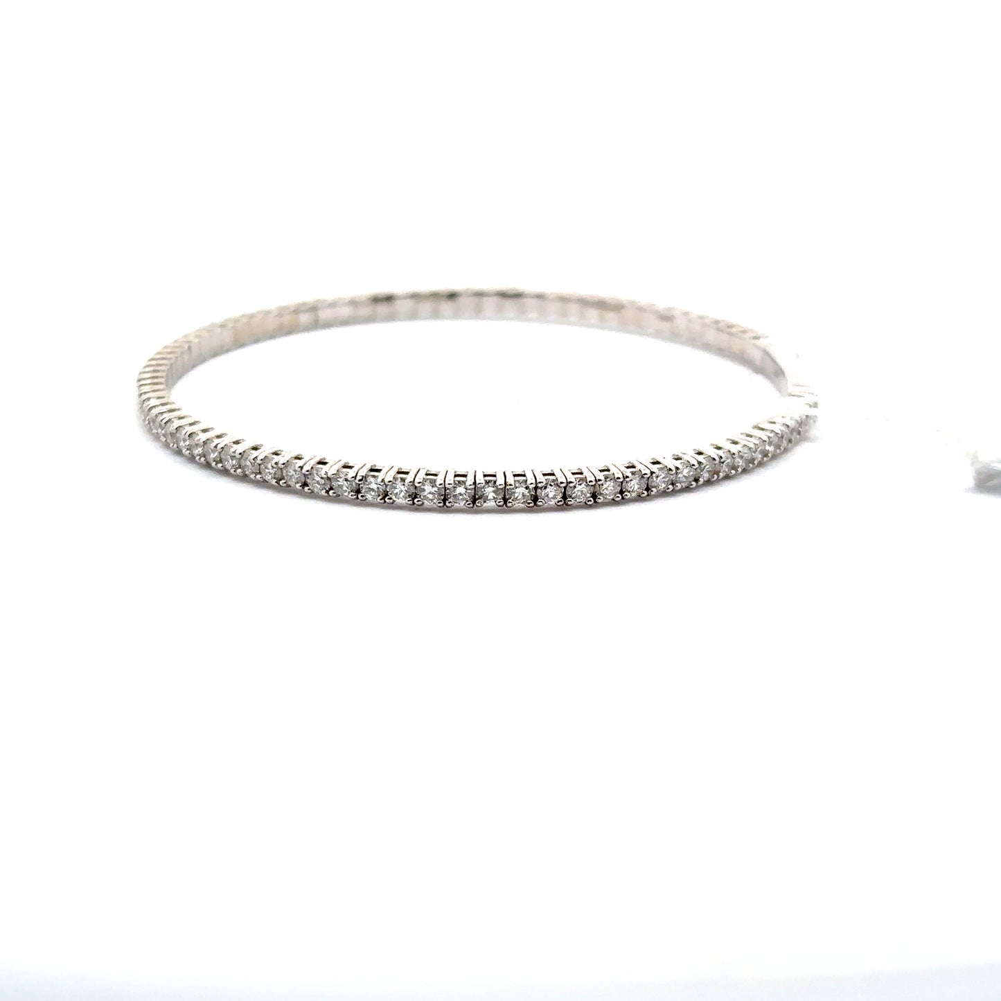 2.65 ctw Flexible Bangle | 14k White Gold.