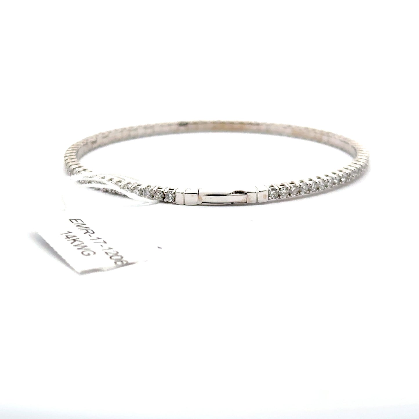 2.65 ctw Flexible Bangle | 14k White Gold.